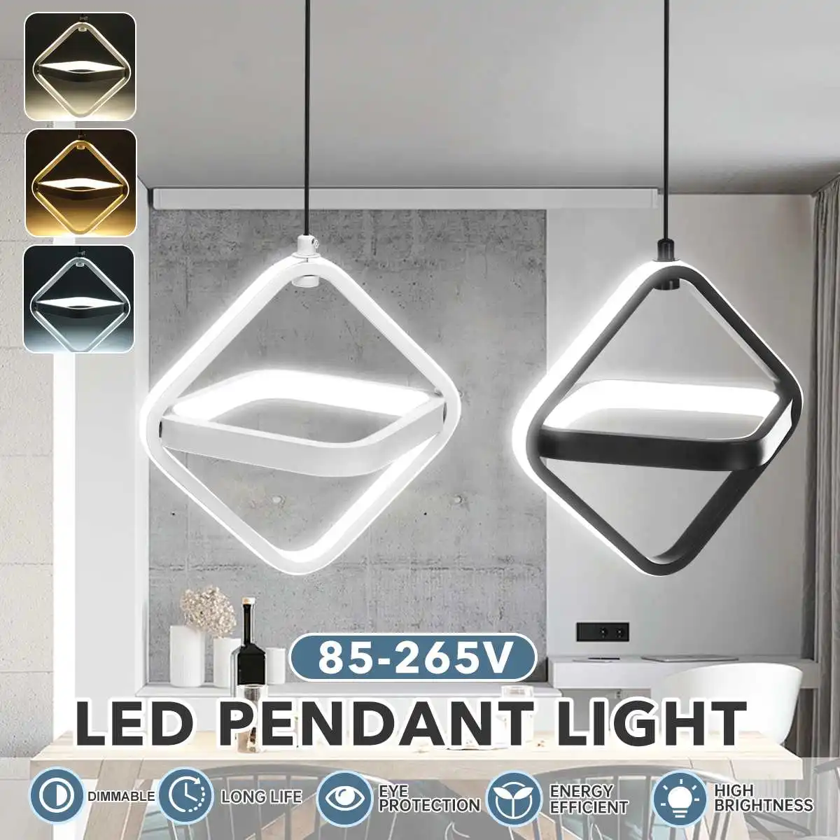 

Modern Hanging Ceiling Lamps Aluminum Alloy Nordic Pendant Lights Dining Room Bedroom Kitchen Decoration Lighting