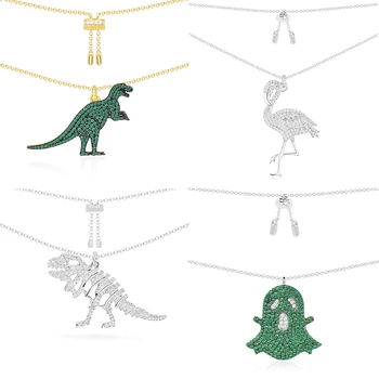 

2020 New High-quality Original Green White Zircon Ghost Flamingo Dinosaur Bracelet Series Suitable For Female Birthday Gifts