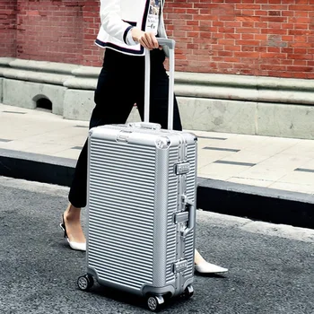 

Super fashion NEW spinner aluminum frame hardside travel suitcase on wheel 26" travel bags trolley luggage bag 20" 24"
