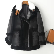 

2021 Winter New Warm Mink Leather High Quality Down Women Coat Short High-end Natural Fur Jacket