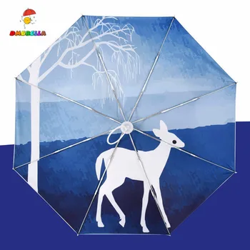 

Creative Automatic Umbrella Rain Women Men Car Christmas 3Fold Durable Strong Anti UV Protection Umbrellas Rainy Sunny Wholesale