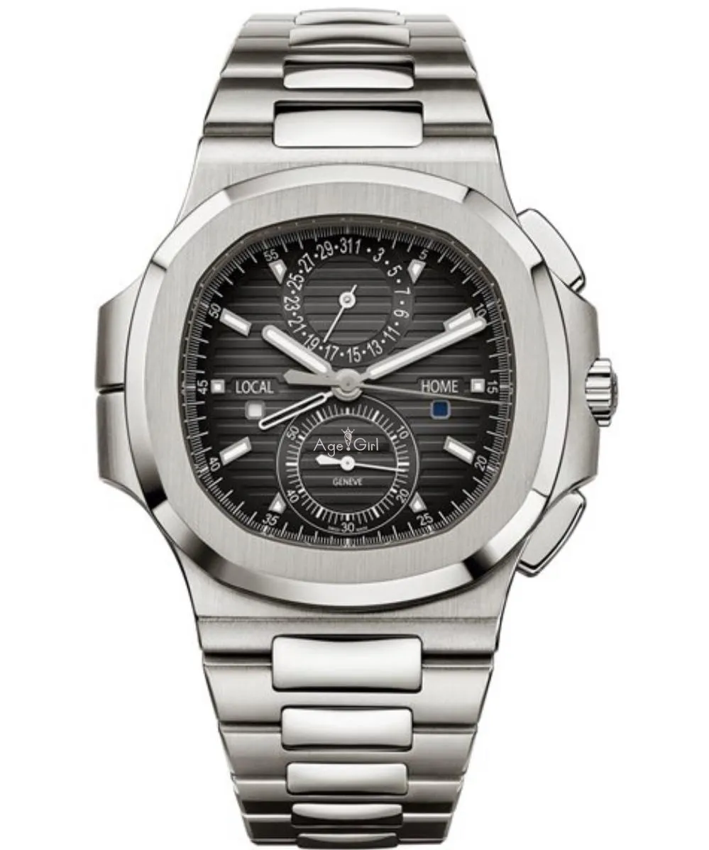 

Luxury Brand New Chronograph Men Watch Stopwatch Sapphire Stainless Steel Sport Waterproof Silver Blue Black Dual Time Zone AAA+