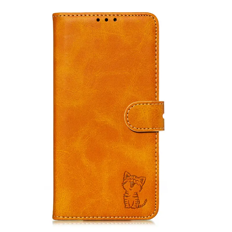 Yellow Кожаный чехол-книжка для Nokia 4,2 чехол 5,7" с рисунком кота, чехол-подставка для Nokia 4,2 чехол, чехол для телефона - Цвет: Yellow