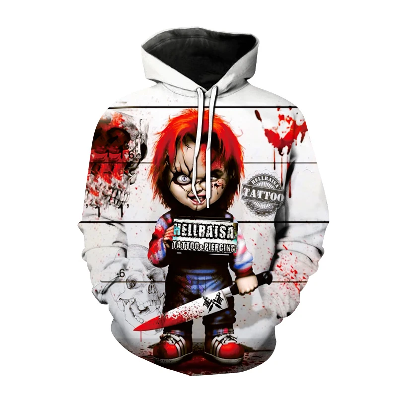 Sudaderas con capucha de película de terror para hombre y mujer, sudaderas con 3D, ropa de de moda, suéteres de hip hop, tops, abrigos| Sudaderas con capucha y sudaderas| - AliExpress