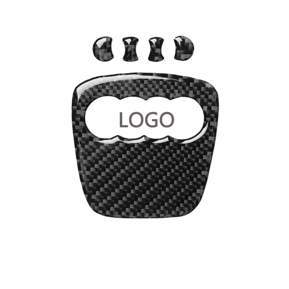 Carbon Fiber Car Steering Wheel Ring Trim Sticker Logo Decals Cover Decoration For Audi A3 8V A4 B8 Q3 Q5 8R Q7 SQ7 Auto Styling (3)