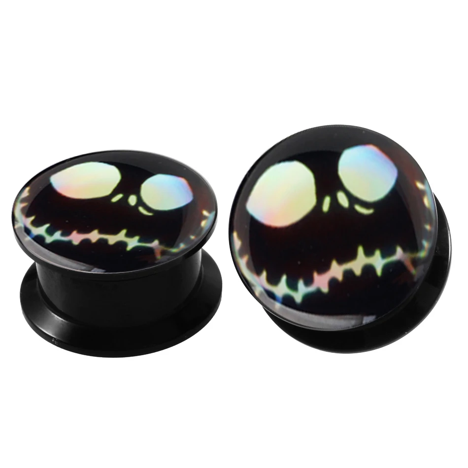 

JUNLOWPY Acrylic Screw Ear Gauges Plugs Tunnels Piercing Body Jewelry Logo Picture Expander Studs Earrings Gift Stretcher kit