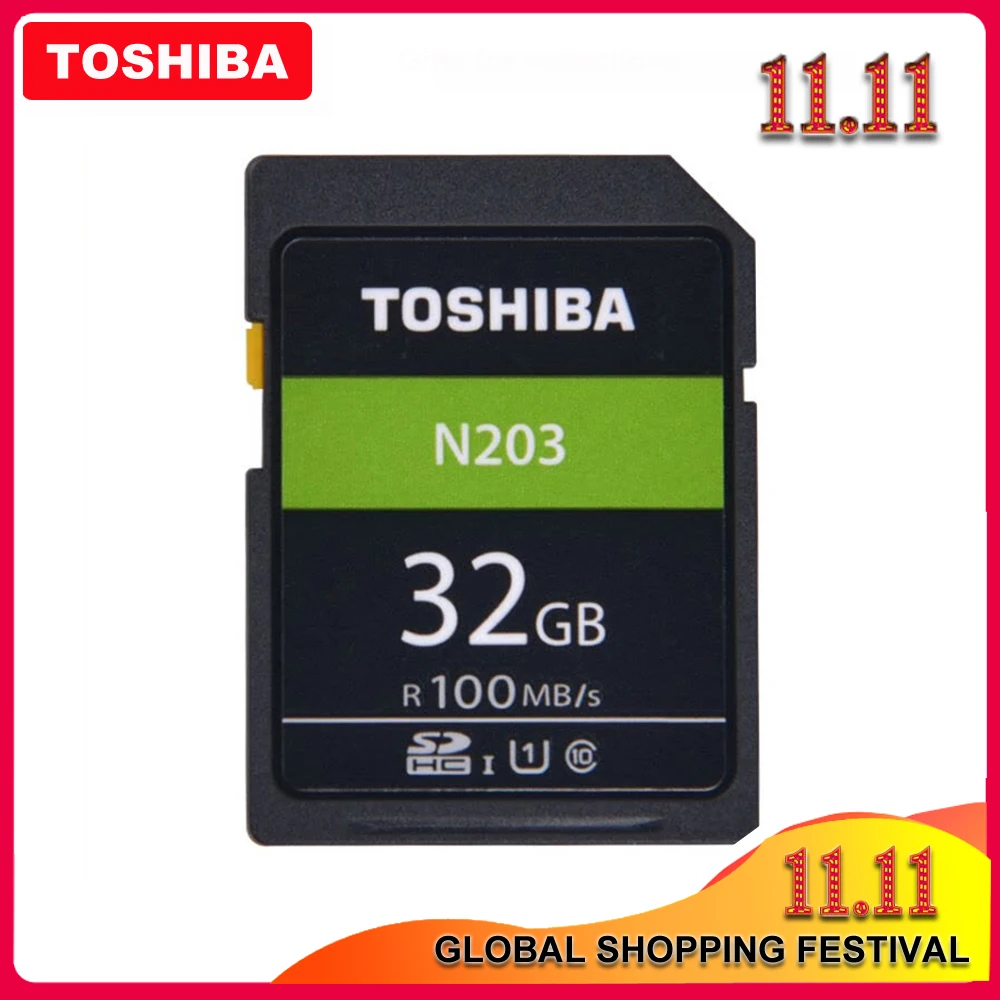 

Original TOSHIBA High Speed Memory SD N203 32G 64G 128G C10 SD Card Support Full HD Shooting for Canon Nikon Digital SLR Camera