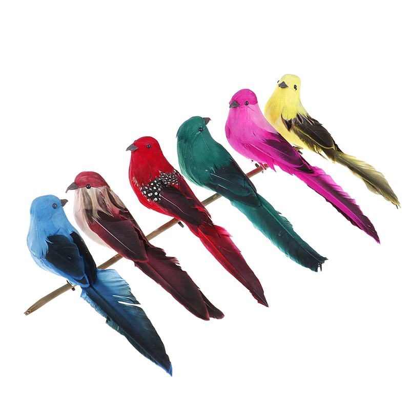 1PC Simulation Feather Foam colorful bird Garden Bird lawn Prop Decoration Color Random | Дом и сад