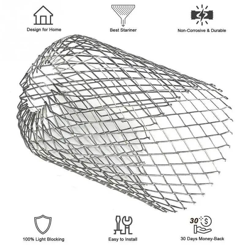 4 шт. сетчатый фильтр желоба защита практичный листья мусора Стоп Блокировка расширяемый антикоррозийный прочный Eave 3 дюймов алюминиевый фильтр