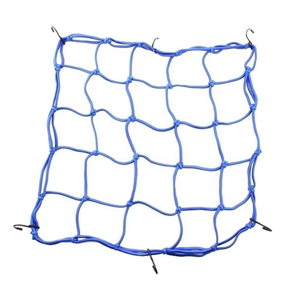 40x40cm Cargo Net Motorbike Helmet Mesh Storage Motorcycle Helmet Bungee Luggage Hold Down Storage Cargo Organiser Nets