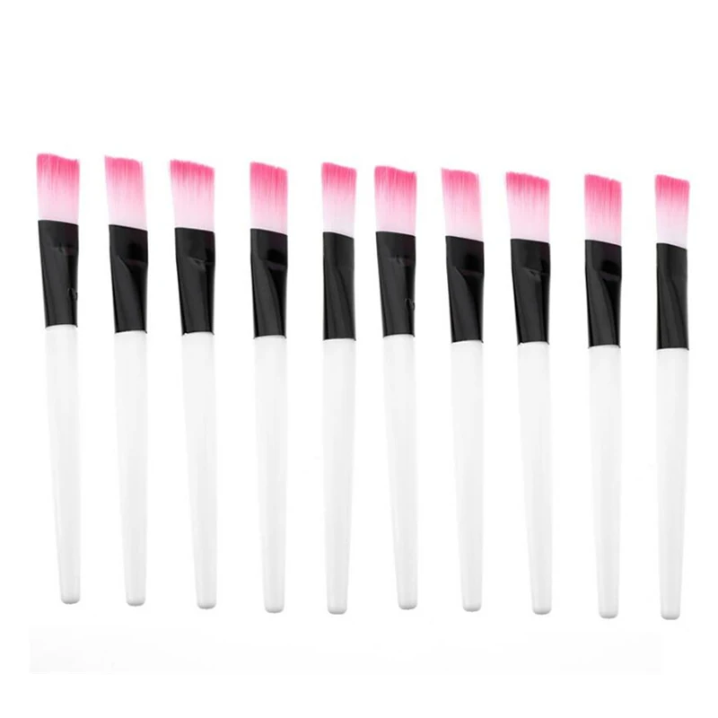 10pc/set Facial Mask Brush Makeup Brushes Eyes Face Skin Care Masks Applicator Cosmetics Mask Brush Tools Clear Handle