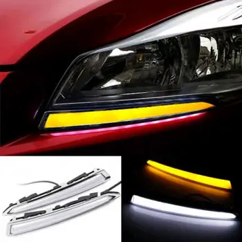 

Turn Signal Light and dimming style Relay Car LED DRL Daytime running light with fog lamp hole for FORD Kuga Escape 2013 -2016