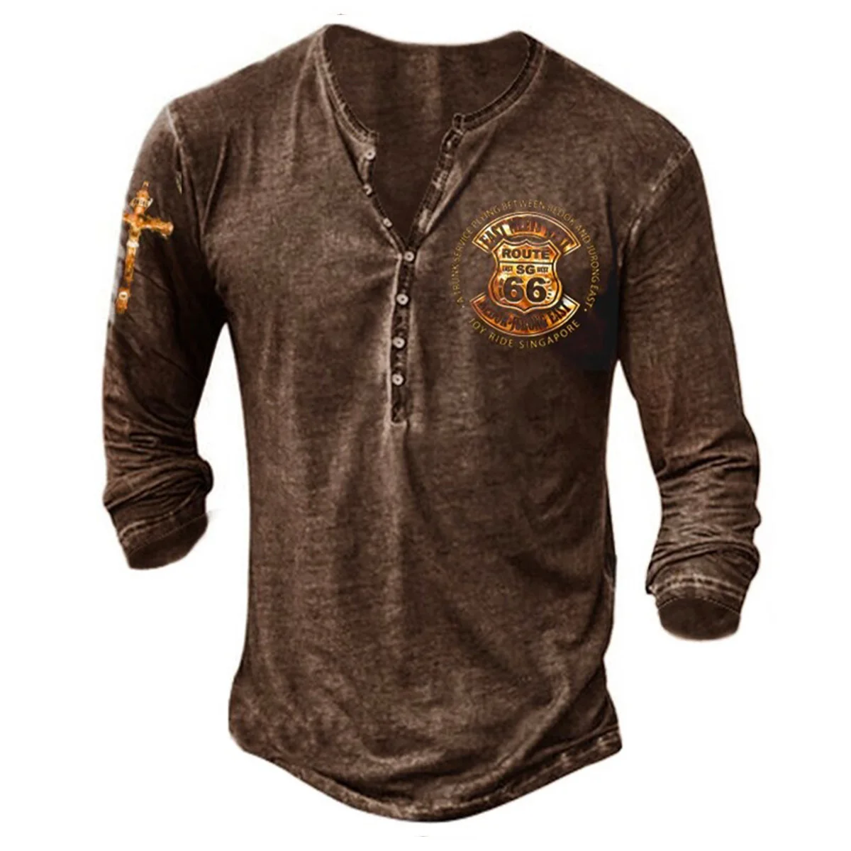Bababuy High Quality Imitation Cotton T Shirts Men Long Sleeve Punk Style Tops Oversized V Collar 66 3D Printed T Shirts