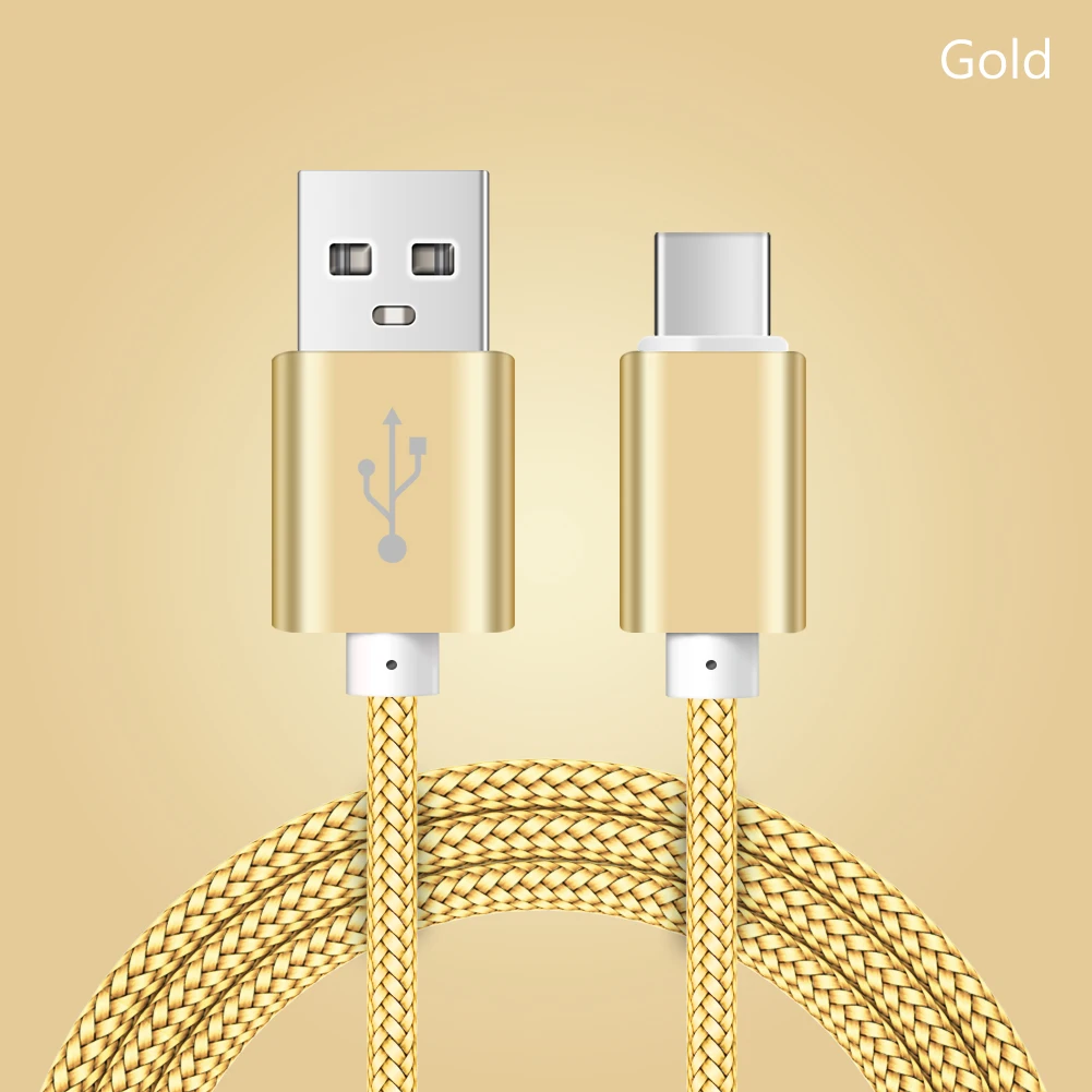 Тип usb C кабель для спортивной камеры Xiao mi Red mi Pro mi 8 mi Примечание Кабель с разъемом usb-c для быстрой зарядки передачи и синхронизации данных кабель для samsung Galaxy S9 Oneplus 5 3T Тип-C - Цвет: Gold