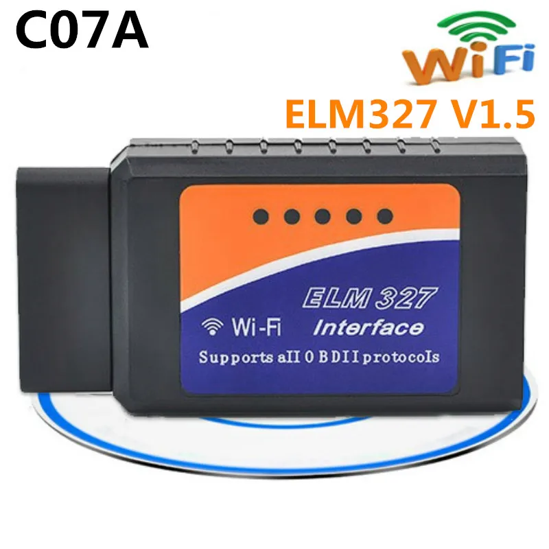 C07A C07B C07C черный V1.5 WI-FI ELM327 для Android, Apple двойной Системы OBD2 автомобильный детектор OBDII OBD 2 ELM 327 Диагностический Инструмент launch