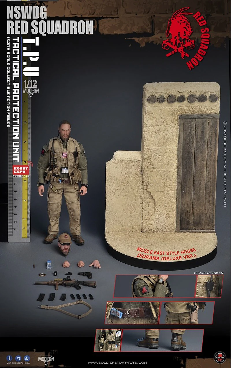 15,3 см mini SoldierStory SSM001 1/12 NSWDG RED SQUADRON T.P.U Seal Six Soldier Figure нормальная версия фигурка подарок для фанатов - Цвет: Deluxe Edition