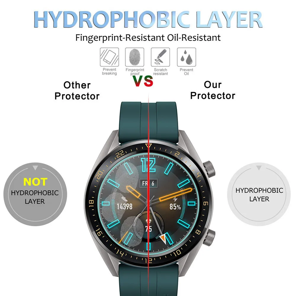2 шт. для huawei Watch Gt Active/элегантная защитная пленка из закаленного стекла для экрана, защита от взрыва, защита от осколков