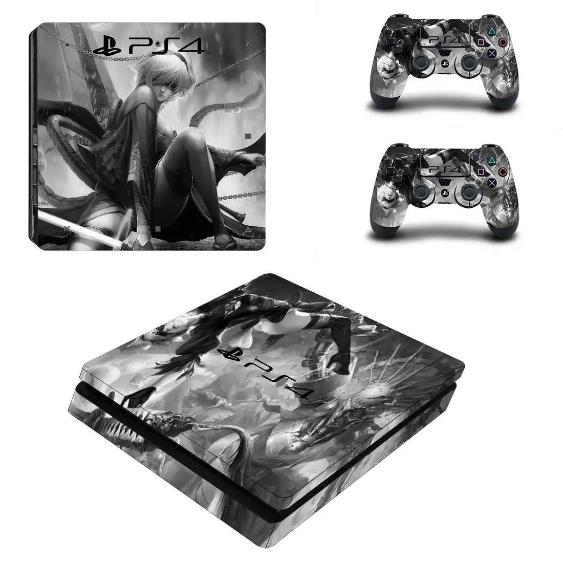 NieR Automata полное покрытие PS4 тонкая наклейка Play station 4 кожа Наклейка для playstation 4 PS4 Slim Consol& контроллер Кожа винил