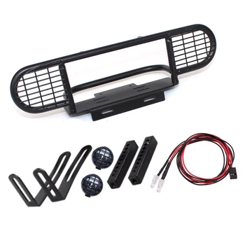 

Metal Front Camel Trophy Bumper with Light for 1/10 RC Crawler Car Traxxas TRX4 SCX10 Front Collision Bumper D90 D110