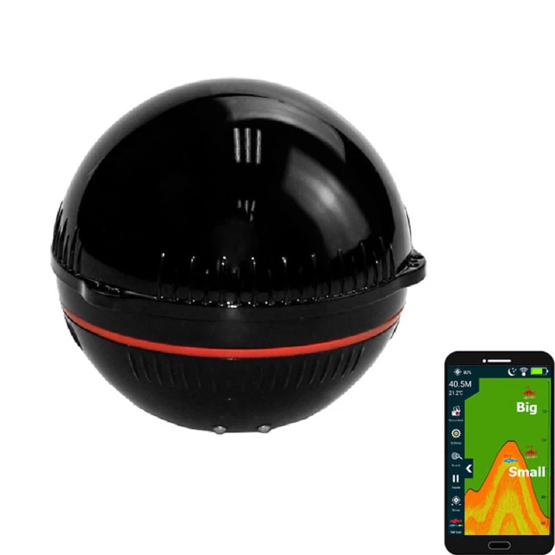 Портативный рыболокатор беспроводной эхолот с поддержкой Bluetooth для глубины