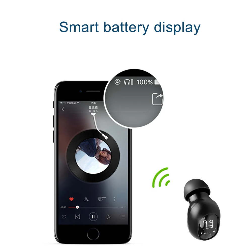 Миниатюрные Bluetooth-наушники Kebidu F911 Беспроводные спортивные наушники-вкладыши с