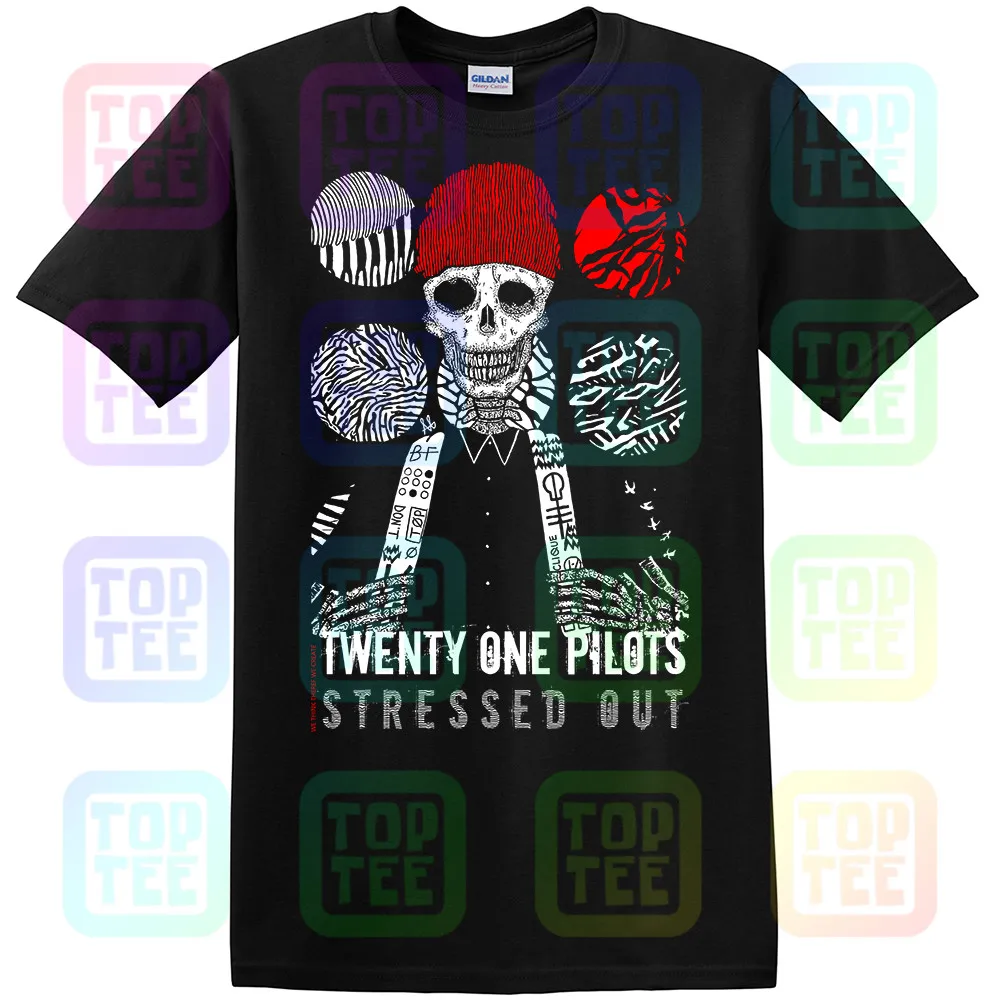 

TWENTY ONE PILOTS STRESSED OUT VINTAGE BLURRYFACE TOUR T-SHIRT UNISEX BLACKS