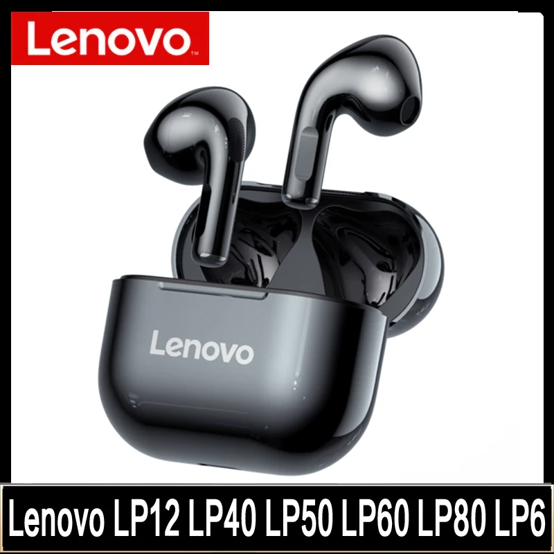 Lenovo LP40 LP6 LP12 LP50 LP60 LP80 Wireless Headphones TWS Earphones Bluetooth Dual Stereo Sports Headset Handfree Bass Earbuds |