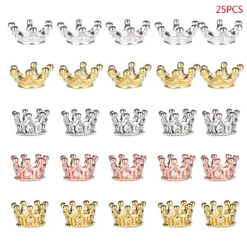 

25pcs DIY Jewelry Making Handmade Diy Crystal Drop Gummy Bear Ornament With Diamond Metal Crown
