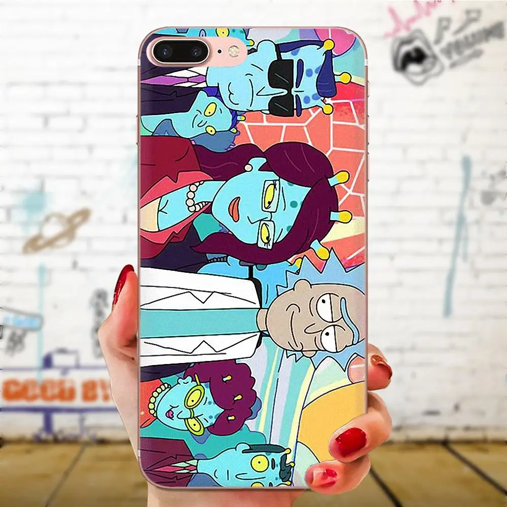 Мягкий TPU модный Rick Y Morty Para Для huawei Honor mate 7 7A 8 9 10 20 V8 V9 V10 G Lite Play Mini Pro P