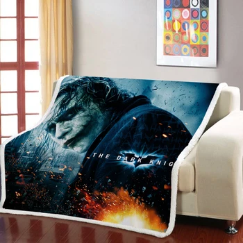 

The Joker Task Force X Sherpa Blanket Clown Girl Throw Blanket The Film Movie Weighted Blanket Comic Cartoon Kids Square Blanket