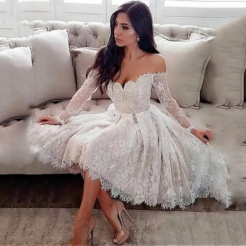 Vestidos de novia cortos elegantes Clearance
