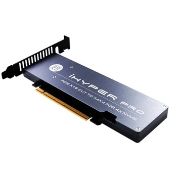 

JEYI IHyper-Pro M.2 X16 TO 4X NVME PCIE3.0 GEN3 X16 TO 4XNVME RAID CARD PCI-E VROC CARD RAID M.2X16 M2X16 4XX4 NVMEx4 RAID