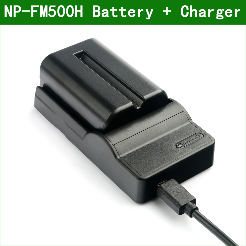 Npfm500h Fm500h Npfm500h Camera Digital Battery + Charger For Sony