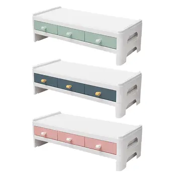 

ABS Drawer Type Desktop Computer Holder Notebook Pen Storage Box Makeup Lipstick Shelf School Office Accessories Stationery