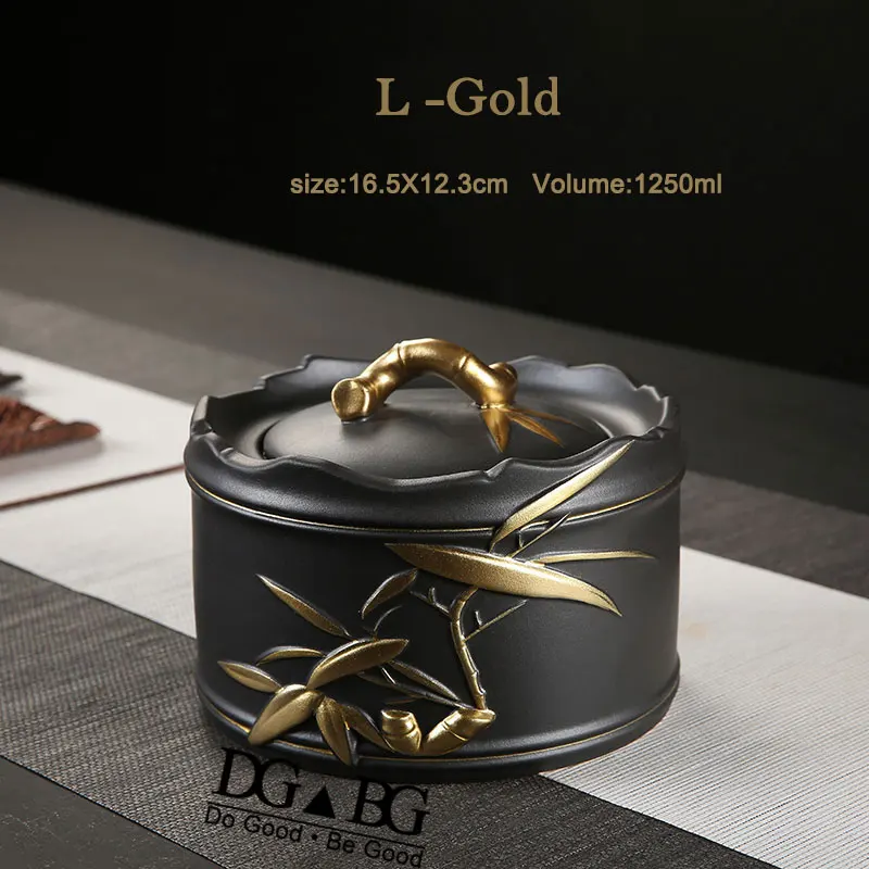 L Gold Bamboo Кремационные урны для человеческого пепла памятная урна Para Cenizas Humanas похорон Honden урна для праха домашнего животного урна для Chien большой емкости большой размер - Цвет: L Gold Bamboo