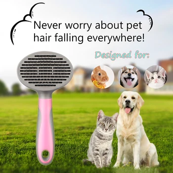 

High Quality Pet Comb for Dogs Grooming Toll Automatic Hair Brush Remover Dog Cat Comb Pet Massage Comb pet products