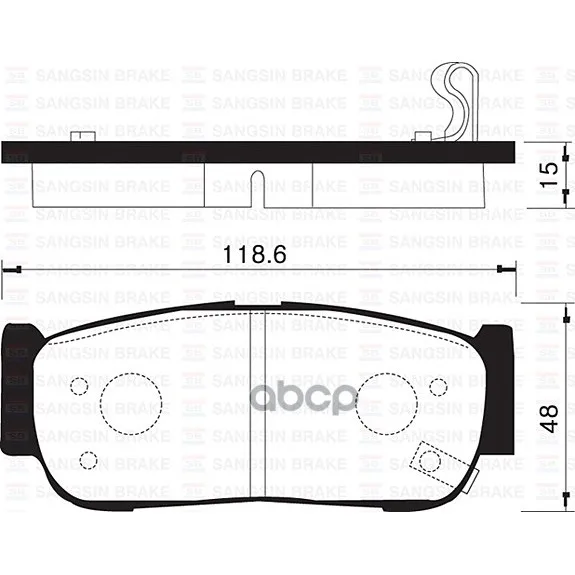 Колодки Тормозные Hyundai H-1 01-/Santa Fe(Cm)/(Sm) 05- Задние Sangsin Brake Sp1178 Sangsin brake арт. SP1178