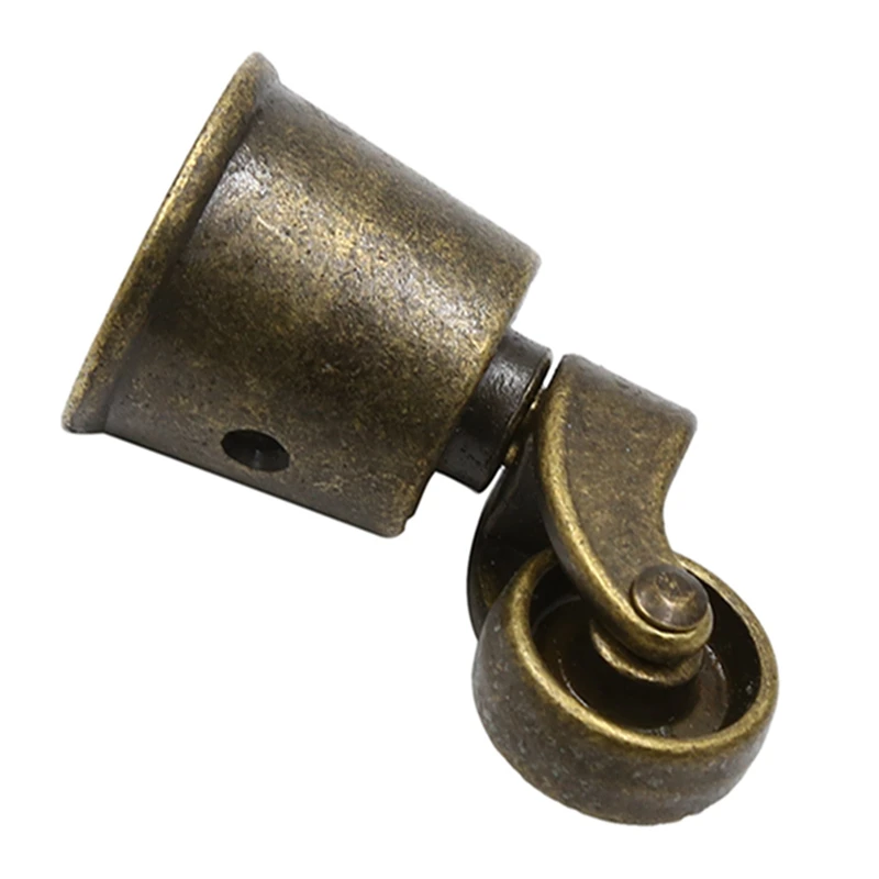 Round Bronze Color Zinc Alloy Universal Pulley Wheelchair Sofa Cabinet Casters Shelf Wheel Furniture Hardware Accessories | Обустройство