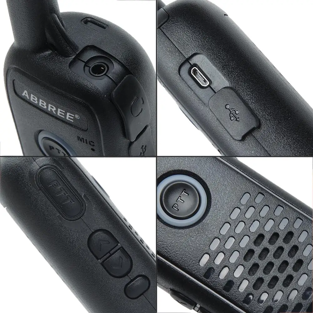 4 шт. ABBREE AR Q2 супер мини рация UHF 400 470 МГц USB зарядка портативное радио Comunicador