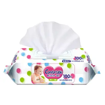 

100 Sheets/Bag Portable Soft Gentle Baby Health Protect Wet Wipes Hand Mouth Cleansing Napkin Tissue