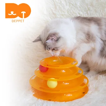 

DEPPET Pets Cat Toys Cat Toy intellectual toy interactive game toy 24.5cm in diameter Three-layer Turn the ball to make a sound