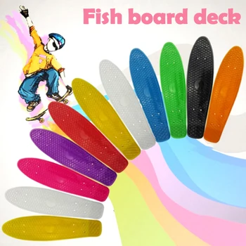 

Jusenda 22'' Fish Skateboard Deck Mini Cruiser Board Child Scooter Longboard Skate Boards Penny Board Single Rocker Skate Deck