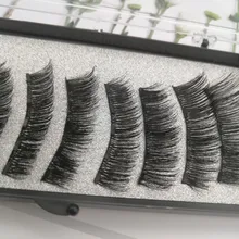 Pestañas postizas magnéticas 3D, 5 imanes, 8 Uds., duraderas, hechas a mano, de visón Artificial Natural, con pinzas