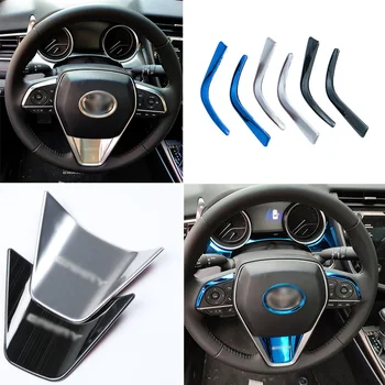 

Stainless Steel Car Steering Wheel Button Trim Decorative Sequins For Toyota Camry 2018 2019 High-quality Interior Accessories