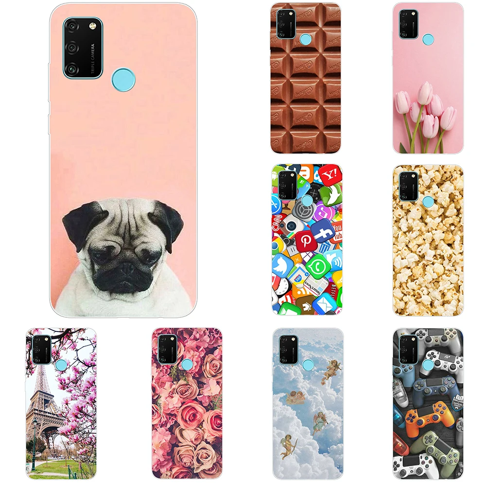 

For Huawei Honor 9A Case Tpu Silicon Clear Case Transparent Luxury Cute Cartoon Animal for Honor9A Case Dirt Resistant Back Case