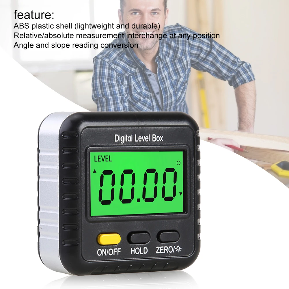 Pratique 360 degrés rapporteur électronique inclinomètre niveau boîte jauge Angle mètre trouveur Base magnétique outils de mesure
