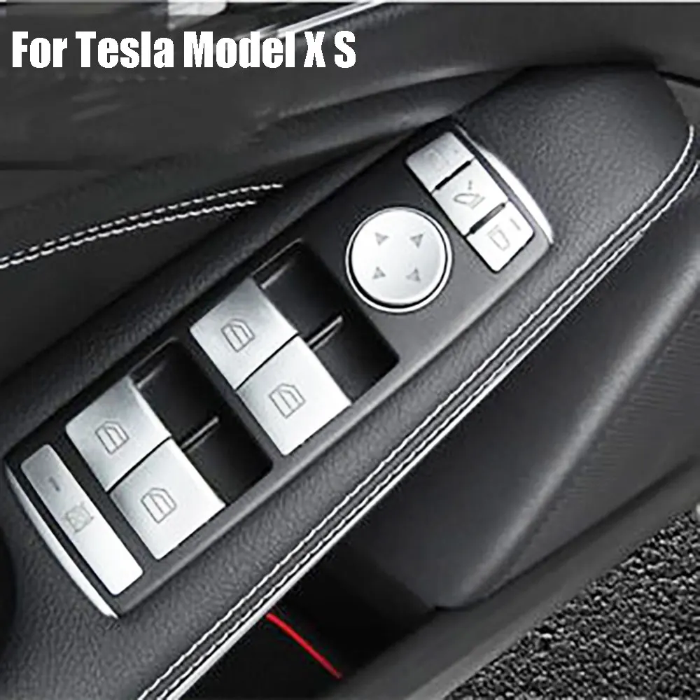 

For Tesla Model X 2016-2020 / S 12-20 Door Armrest Window Switch Button Trim 14ps