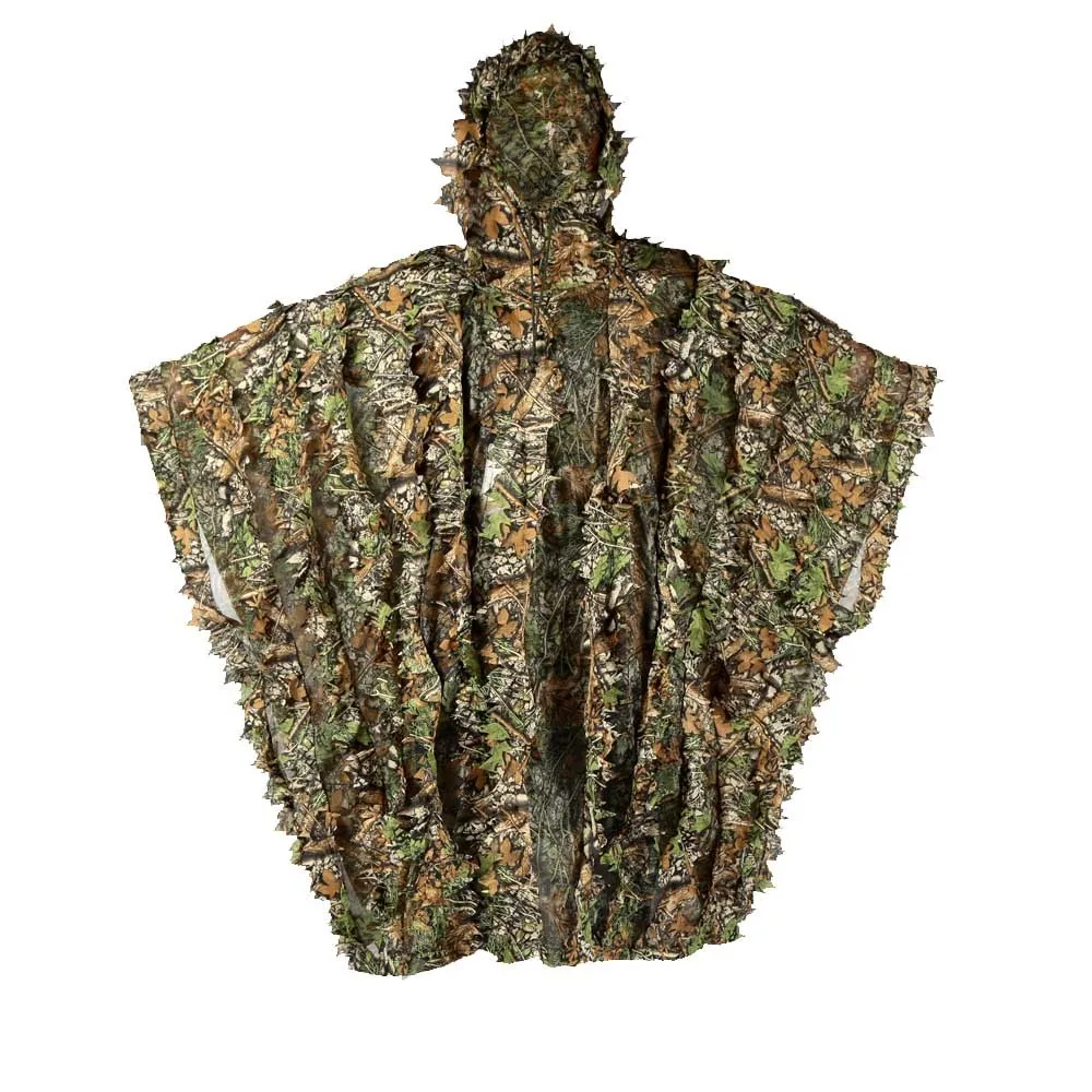 3D листья бионический камуфляж охотничий Ghillie плащ для взрослых износостойкий дышащий стрельба Тактическая Военная снайперская одежда