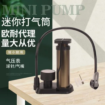 

Europe-Resistant 1845d Foot Stepping Air Pump High Pressure Portable Bicycle Pump with Barometer Britain, France Mouth Universal