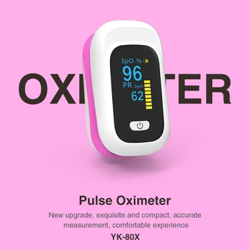 

Display Fingertip Pulse Oximeter Blood Oxygen Saturation Pulse Rate OLED Screen Monitor Portable for Home Family Travel FAS6